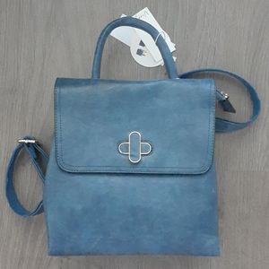 NWT Virago Vegan Blue Convertible Purse Backpack